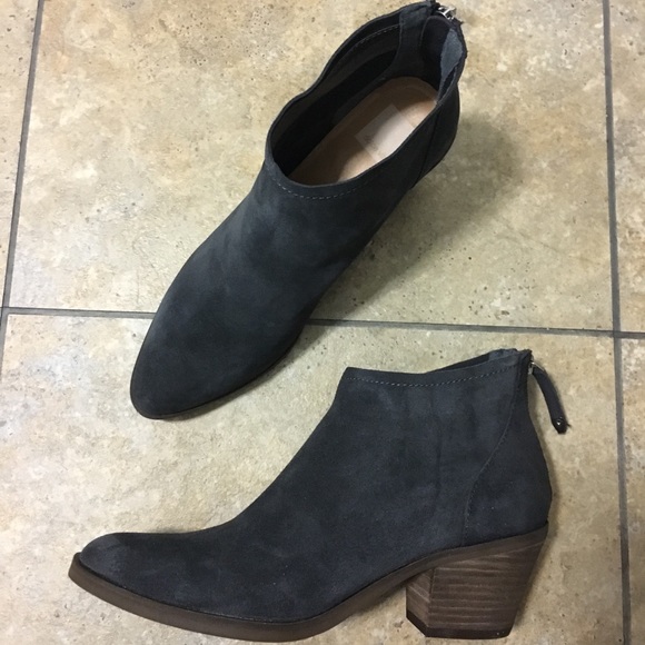Dolce Vita Suede Ankle Boots Gray - Picture 3 of 6